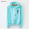LANSHANQUE S-XXXL Autumn Winter Fleece Harajuku Pullover Solid Thick Loose Women Hoodies Sweatshirts Female Casual Coat
