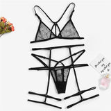 Black Harness Polka Dot Garter Sexy Women Transparent Lingerie Set 2019 Summer See Through Ladies Bra And Underwear Set 30NOV6
