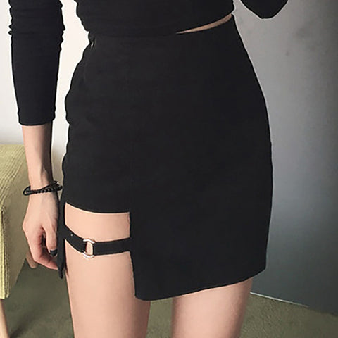 Korean Style Black Hip Skirts Irregular Micro Mini Skirt Mini Skirt Summer Fashion Saia High Waist Faldas Mujer
