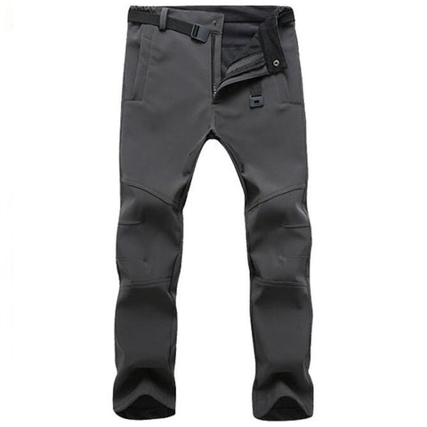 Stretch Waterproof Pants Men Casual Winter Thick Warm Fleece Shark Skin Trousers Male Windbreaker Sweatpants Mens Tactical Pants