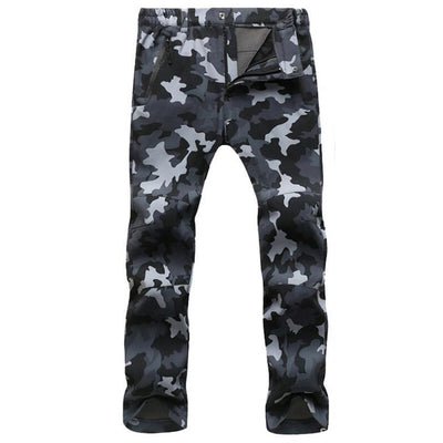 Stretch Waterproof Pants Men Casual Winter Thick Warm Fleece Shark Skin Trousers Male Windbreaker Sweatpants Mens Tactical Pants