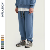 INFLATION DESIGN Super Loose Fit Men Sweatpants In Pure Color Loose Fit Retro Style Mens Sweatpants Street Wear Men Pants 93402W