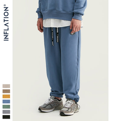 INFLATION DESIGN Super Loose Fit Men Sweatpants In Pure Color Loose Fit Retro Style Mens Sweatpants Street Wear Men Pants 93402W