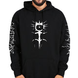 Ghostemane Hoodies Mercury Retrograde Image Printed Sweatshirt Black Long Sleeve Velvet Warm Soft Hooded