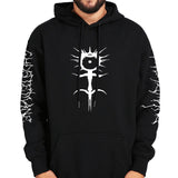 Ghostemane Hoodies Mercury Retrograde Image Printed Sweatshirt Black Long Sleeve Velvet Warm Soft Hooded