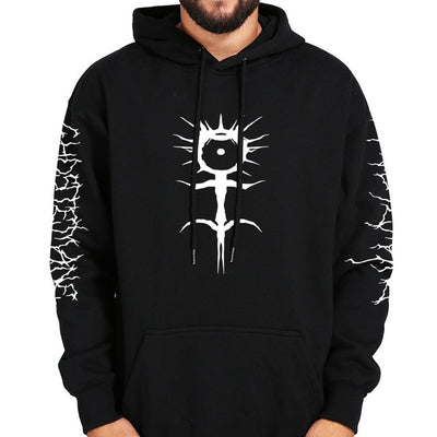 Ghostemane Hoodies Mercury Retrograde Image Printed Sweatshirt Black Long Sleeve Velvet Warm Soft Hooded