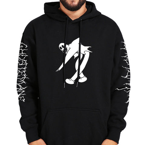 Ghostemane Hoodies Mercury Retrograde Image Printed Sweatshirt Black Long Sleeve Velvet Warm Soft Hooded