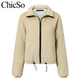 MissyChilli Casual down parka jacket women coat winter Female khaki streetwear short coat Snow wear corduroy warm outerwear2020