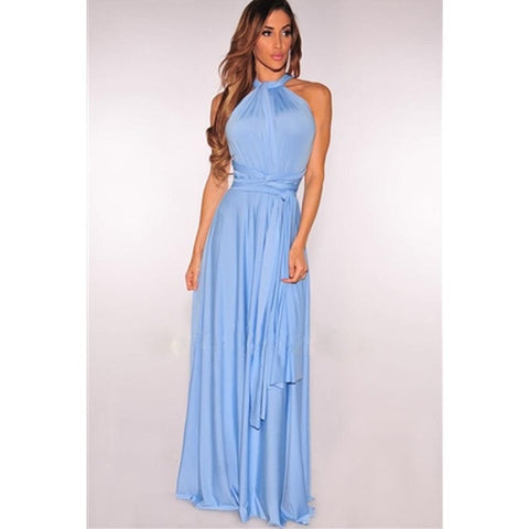 Sexy Women Multiway Wrap Convertible Boho Maxi Club Red Dress Bandage Long Dress Party Bridesmaids Infinity Robe Longue Femme