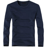 2019 Elastic Mens T-Shirt V-Neck Long Sleeve Men T Shirt For Male Lycra And Cotton T-Shirts Man Clothing TShirt Brand Tees