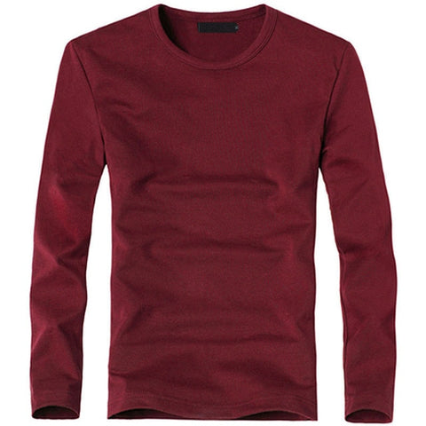 2019 Elastic Mens T-Shirt V-Neck Long Sleeve Men T Shirt For Male Lycra And Cotton T-Shirts Man Clothing TShirt Brand Tees