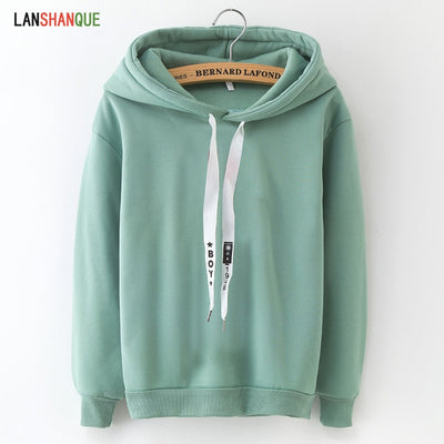 Hoodies Women 2020 Brand Female Long Sleeve Solid Color Hooded Sweatshirt Hoodie Tracksuit Sweat Coat Casual Sportswear S-3XL