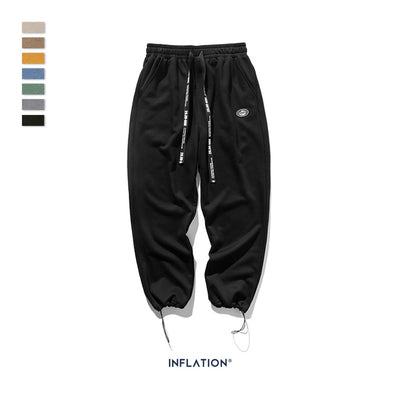 INFLATION DESIGN Super Loose Fit Men Sweatpants In Pure Color Loose Fit Retro Style Mens Sweatpants Street Wear Men Pants 93402W