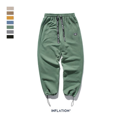INFLATION DESIGN Super Loose Fit Men Sweatpants In Pure Color Loose Fit Retro Style Mens Sweatpants Street Wear Men Pants 93402W