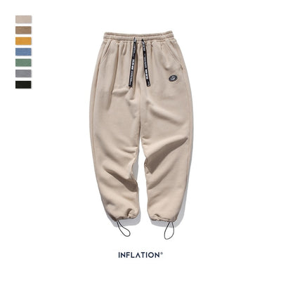 INFLATION DESIGN Super Loose Fit Men Sweatpants In Pure Color Loose Fit Retro Style Mens Sweatpants Street Wear Men Pants 93402W