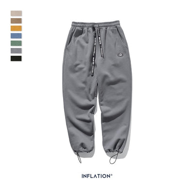 INFLATION DESIGN Super Loose Fit Men Sweatpants In Pure Color Loose Fit Retro Style Mens Sweatpants Street Wear Men Pants 93402W