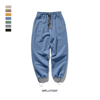 INFLATION DESIGN Super Loose Fit Men Sweatpants In Pure Color Loose Fit Retro Style Mens Sweatpants Street Wear Men Pants 93402W