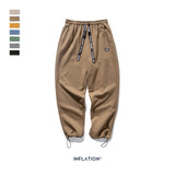 INFLATION DESIGN Super Loose Fit Men Sweatpants In Pure Color Loose Fit Retro Style Mens Sweatpants Street Wear Men Pants 93402W