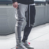 April MOMO 2019 Men Jogger Patchwork Gyms Pants Men Fitness Bodybuilding Gyms Pants Runners Clothing Sweatpants Trousers Hombre