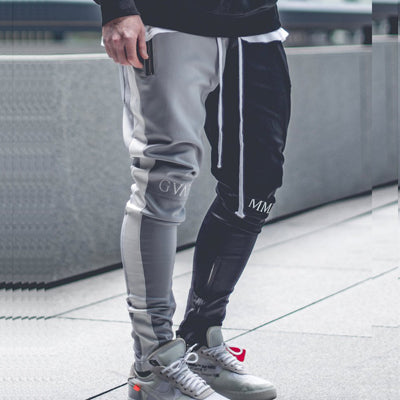 April MOMO 2019 Men Jogger Patchwork Gyms Pants Men Fitness Bodybuilding Gyms Pants Runners Clothing Sweatpants Trousers Hombre