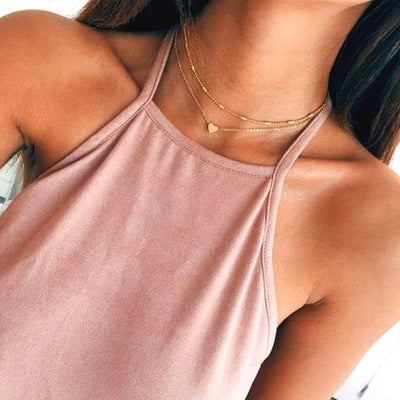 Gold Color Star Pendant Necklace Choker Chain necklaces for women Kolye Bijoux Collares Mujer gargantilha Collier Femme