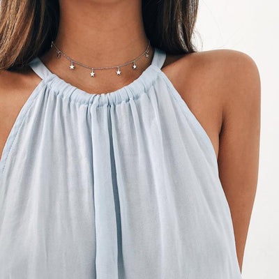 Gold Color Star Pendant Necklace Choker Chain necklaces for women Kolye Bijoux Collares Mujer gargantilha Collier Femme