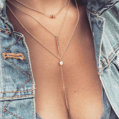 Gold Color Star Pendant Necklace Choker Chain necklaces for women Kolye Bijoux Collares Mujer gargantilha Collier Femme