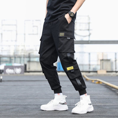 2020 Pockets Cargo Pants Men Color Patchwork Casual Jogger Fashion Tactical Trousers Tide Harajuku Streetwear