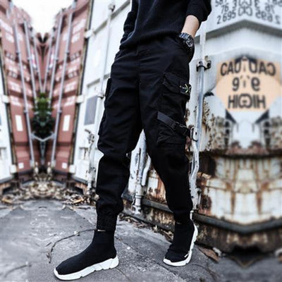 2020 Pockets Cargo Pants Men Color Patchwork Casual Jogger Fashion Tactical Trousers Tide Harajuku Streetwear