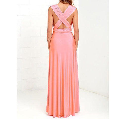 Sexy Women Multiway Wrap Convertible Boho Maxi Club Red Dress Bandage Long Dress Party Bridesmaids Infinity Robe Longue Femme