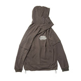 UNSETTLE Fish Mouth Japanese Harajuku Embroidery Tactics Streetwear Hoodies Hip Hop men pullover hoodie Casual Sweatshirts Tops