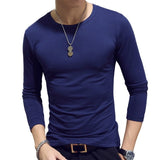 2019  Men Casual T Shirts Long Sleeve  Tops Tees Shirt Mens Clothing Fashion V Neck Tshirt Undetshirts 3XL Oversized