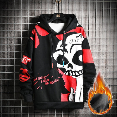 SingleRoad Men's Hoodies Men Winter Fleece Harajuku Japanese Streetwear Hip Hop Yellow Hoodie Men Sweatshirts Sweatshirt Male