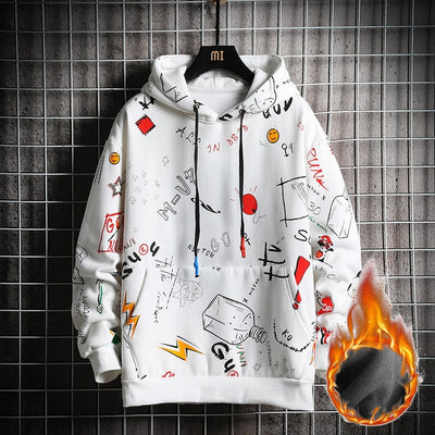 SingleRoad Men's Hoodies Men Winter Fleece Harajuku Japanese Streetwear Hip Hop Yellow Hoodie Men Sweatshirts Sweatshirt Male
