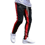 Mens Joggers zipper Casual Pants Fitness Sportswear Tracksuit Bottoms Skinny Sweatpants Trousers Black Gyms Jogger Track Pants