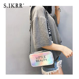 S.IKRR Mini Women Laser Crossbody Bag Messenger Shoulder Bag PVC Jelly Small Tote Messenger Candy colors Bags Laser Holographic