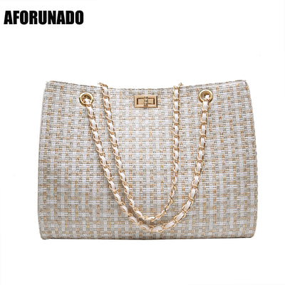 Luxury Handbags Women Bags Designer Canvas Knitting Shoulder Bags Fashion Ladies Channels HandBags Crossbody Bags For Women 2019