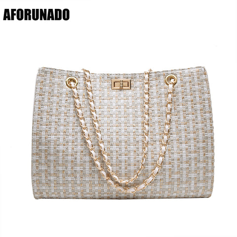 Luxury Handbags Women Bags Designer Canvas Knitting Shoulder Bags Fashion Ladies Channels HandBags Crossbody Bags For Women 2019