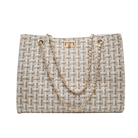 Luxury Handbags Women Bags Designer Canvas Knitting Shoulder Bags Fashion Ladies Channels HandBags Crossbody Bags For Women 2019