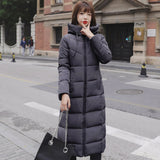 2019 Winter Women Jacket X-long Hooded Cotton Padded Female Coat High Quality Warm Outwear Womens Parka Manteau Femme Hiver