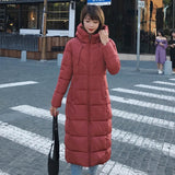 2019 Winter Women Jacket X-long Hooded Cotton Padded Female Coat High Quality Warm Outwear Womens Parka Manteau Femme Hiver