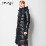 MIEGOFCE 2019 Fashionable Coat Jacket Women's Hooded Warm Parkas Bio Fluff Parka Coat Hight Quality Female New Winter Collection