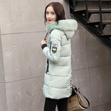 Parka Women Winter Coats Long Cotton Casual Fur Hooded Jackets Women Thick Warm Winter Parkas Female Overcoat Coat 2019 MLD1268