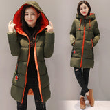 Parka Women Winter Coats Long Cotton Casual Fur Hooded Jackets Women Thick Warm Winter Parkas Female Overcoat Coat 2019 MLD1268