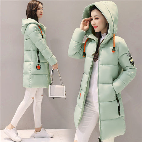 Parka Women Winter Coats Long Cotton Casual Fur Hooded Jackets Women Thick Warm Winter Parkas Female Overcoat Coat 2019 MLD1268