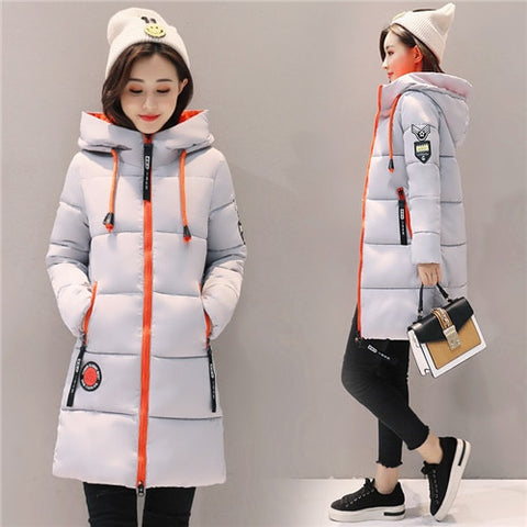 Parka Women Winter Coats Long Cotton Casual Fur Hooded Jackets Women Thick Warm Winter Parkas Female Overcoat Coat 2019 MLD1268
