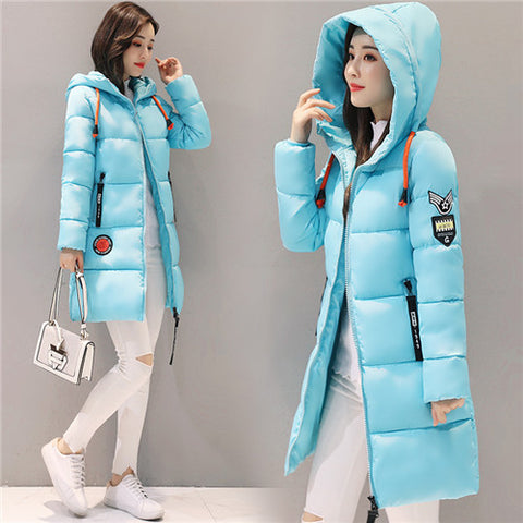 Parka Women Winter Coats Long Cotton Casual Fur Hooded Jackets Women Thick Warm Winter Parkas Female Overcoat Coat 2019 MLD1268