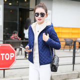 Autumn 2019 New Parkas basic jackets Female Women Winter plus velvet lamb hooded Coats Cotton Winter Jacket Womens Outwear coat