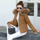 2019 New Winter Coat Women  Winter Jacket Womens Parkas Gloves warm detachable fur collar detachable hat Slim fit Outwear