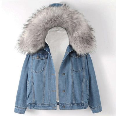 2019 New Warm Winter Bomber Women Winter Autumn Hooded Girls Coat Jeans Denim Jackets Basic Ladies Top Windbreaker Female Large